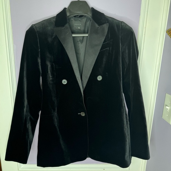 Theory Kevina Velvet Blazer Black - Picture 2 of 8